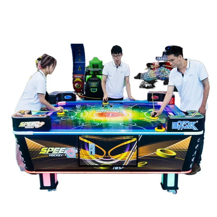 2026 High Quality 4-Player Air Hockey Arcade Machine Coin Pusher with Multi-Ball Feature for Indoor Amusement