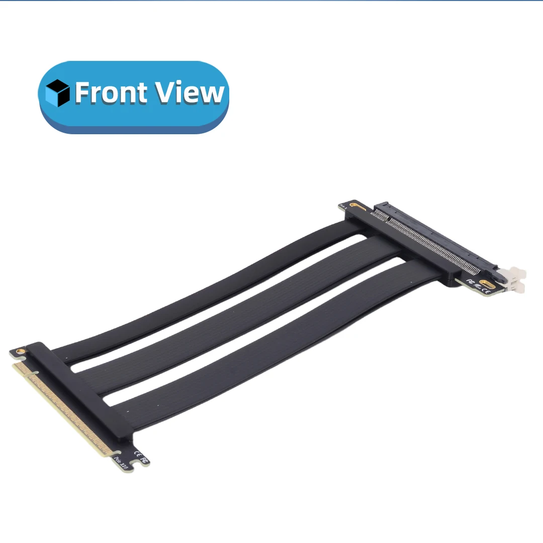 PCI-E 5.0 PCIe 4.0 16X PCI-e Extension Cable Flexible Cable 180° Riser Cable Dual Reverse 20cm High Speed Extension Port Adapter