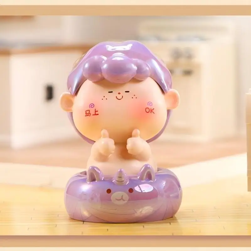 

Hanbei Cute Time Cartoon Resin Ornament Blind Box Creative Desktop Doll Home Decoration Multi Style Collectible Toys