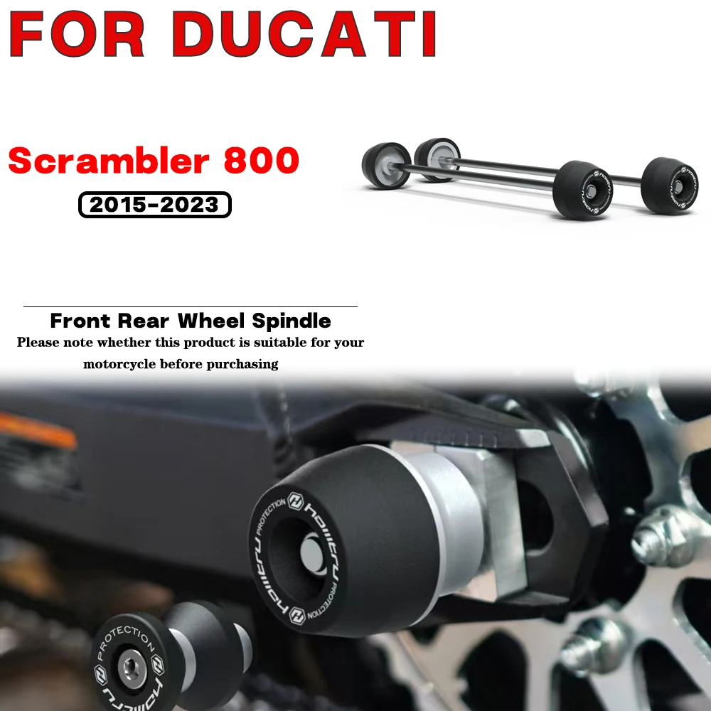 For DUCATI Scrambler 800 2015 2016 2017 2018 2019 2020 2022-2023 Motorcycle Front Rear Wheel Spindle Crash landing Protection