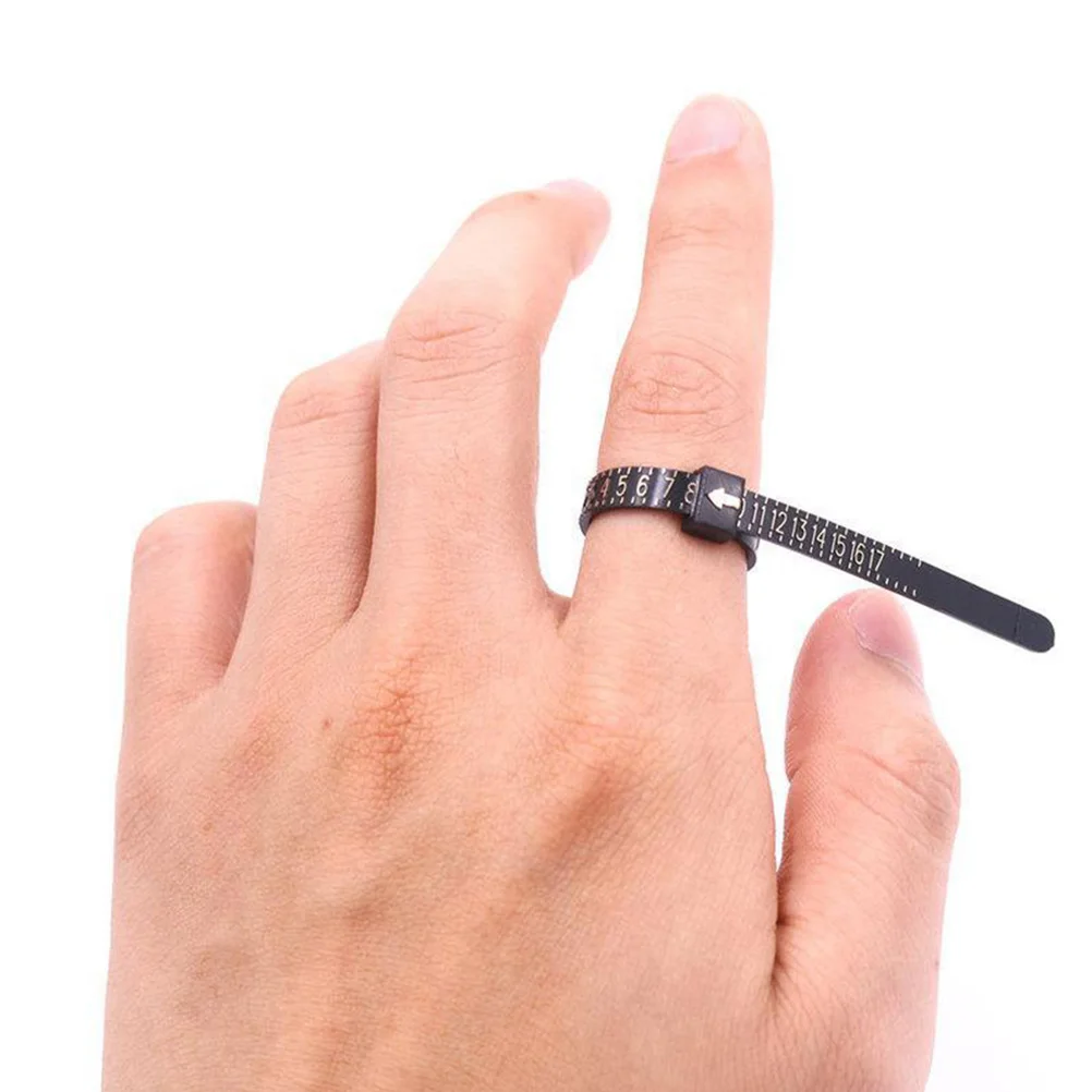 

10 Pcs Finger Measuring Tool Durable Material Ring Measurement Gauge Reusable Jewelry Sizing Device Practical