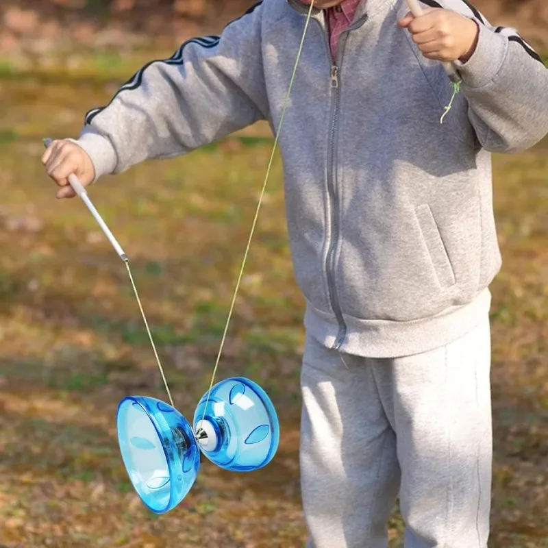 مجموعة ديابولو الصينية المحمولة يويو ديابولو معدات اللياقة البدنية المحمولة للبالغين والأطفال المسنين في الهواء الطلق ممارسة خفة الحركة في الأماكن المغلقة #4