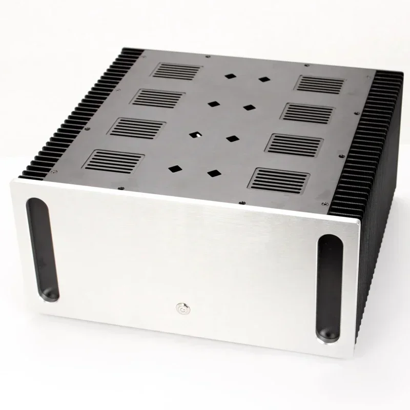 Chasis amplificador de aluminio plateado de 200mm de altura/amplificador de clase A/caja de amplificador de tubo/caja de amplificador/caja DIY