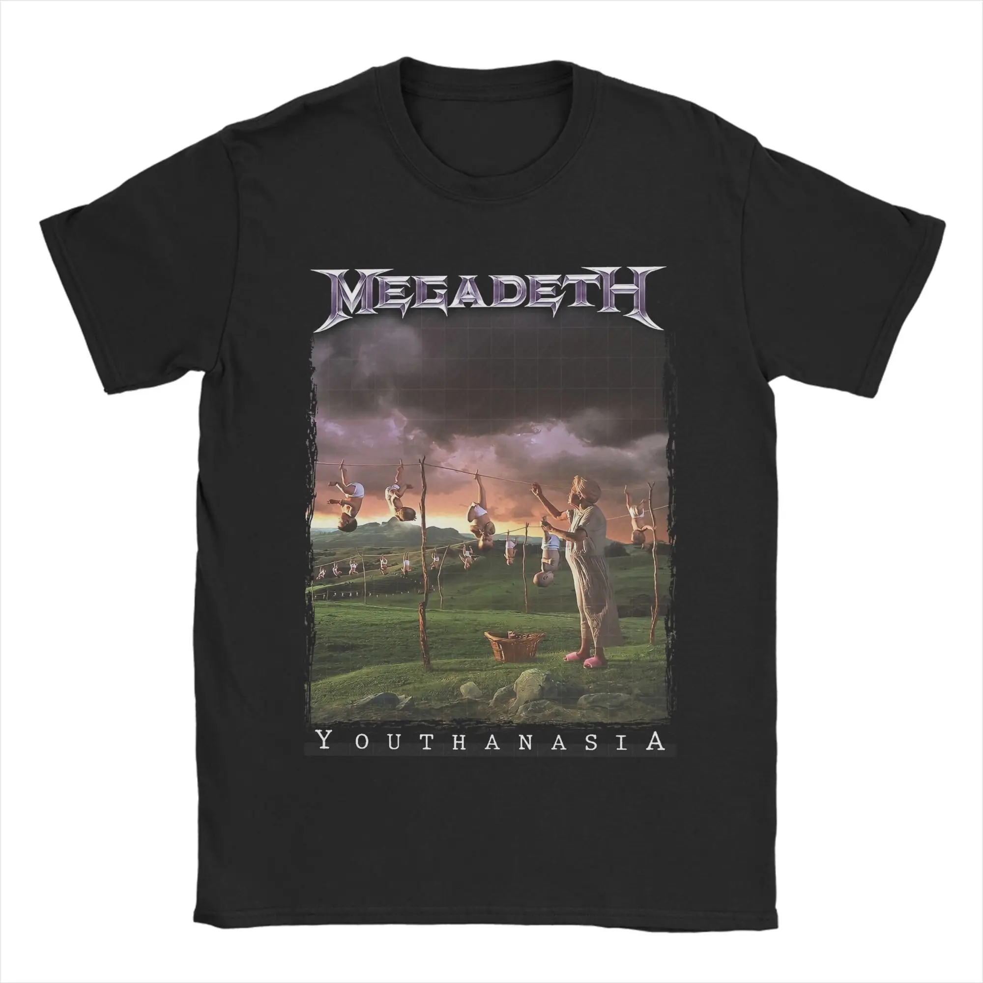 MegaRock City Megadeths T-Shirt Men  Funny 100% Cotton Tees Round Neck Short Sleeve T Shirt Summer Tops
