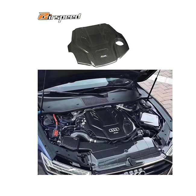 

3K Twill Carbon Weave in Glossy Finish Dry Carbon Fiber Engine Cover for AUDI S4/S5/A6/A7/S6/S7/RS4/RS5 2.9T 3.0T