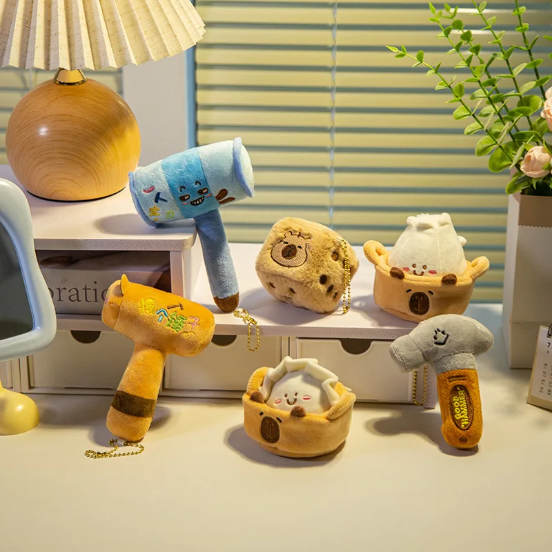 

Милые мини-капибара, молот, игральные кости, плюшевые игрушки, мягкие мультяшные подвески, сумки, декор, игровой реквизит, милый детский подарок на день рождения