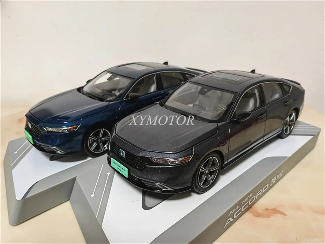 1:18 For Honda ACCORD e:PHEV Hybrid 2023 11th generation Diecast Metal Model Car Blue/Gray Toys Gifts Hobby Display Collection