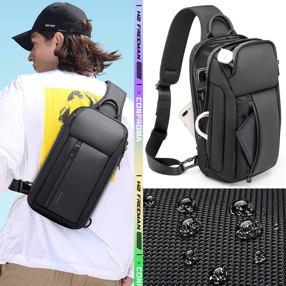 Trendy Waterproof Chest Pack Trend Fashion Items for Men and Women Male Crossbody Bag Short Travel Messenger Shoulder Sling Bag