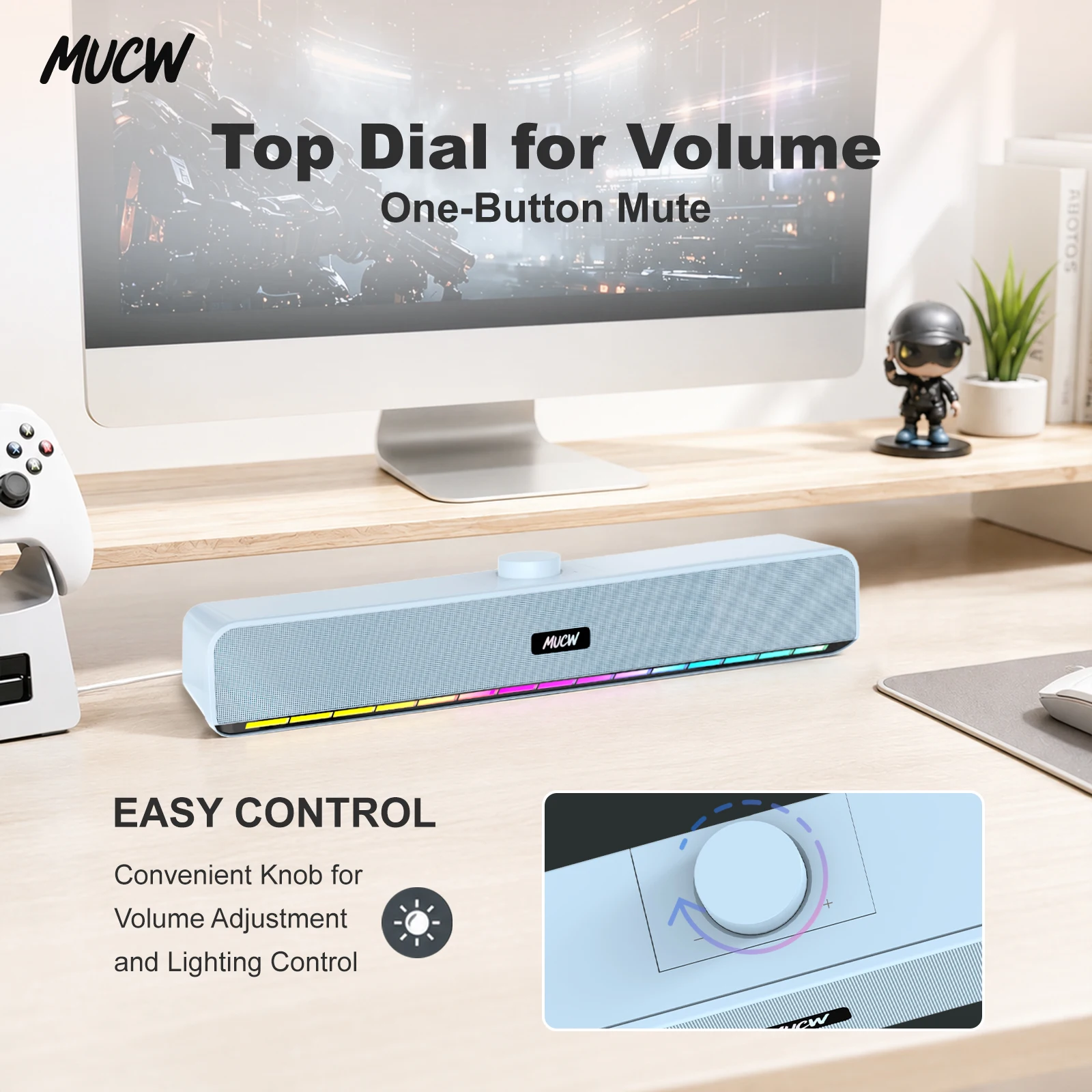 MUCW MU‑C10 PC-Soundbar-Lautsp – Rgb Computer Soundbar For Pc Bewertung und Preis