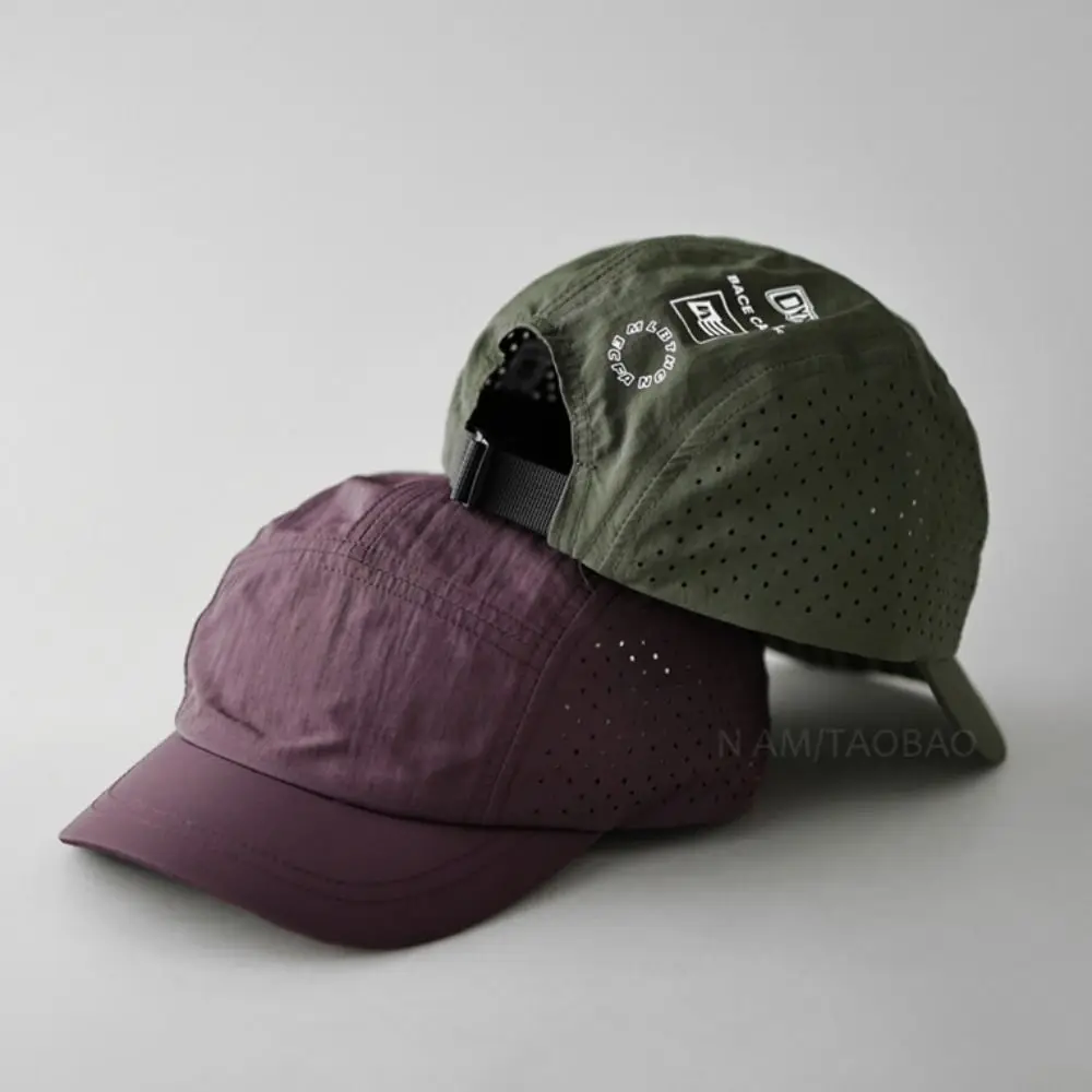 

Polyester Breathable Mesh Baseball Caps with Breathable Mesh Short Brim Thin Sun Protection Hats Quick Drying Adjustable