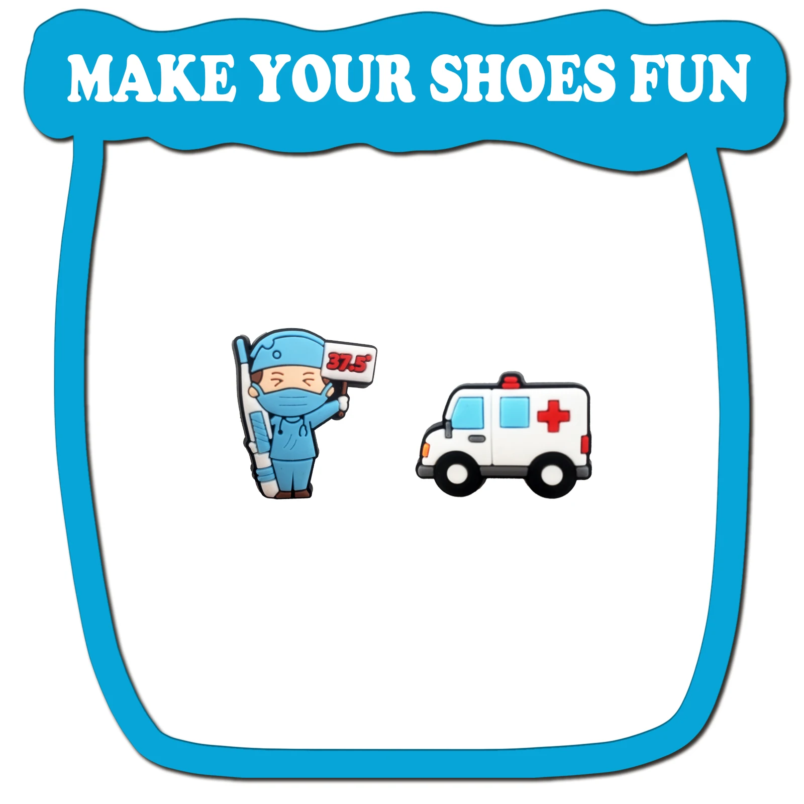 20 قطعة من سلسلة الطبيب دلايات الأحذية للصنادل وحقائب الشاطئ وPVC DIY زينة الأحذية إكسسوارات دبابيس الأحذية عالية الجودة #5