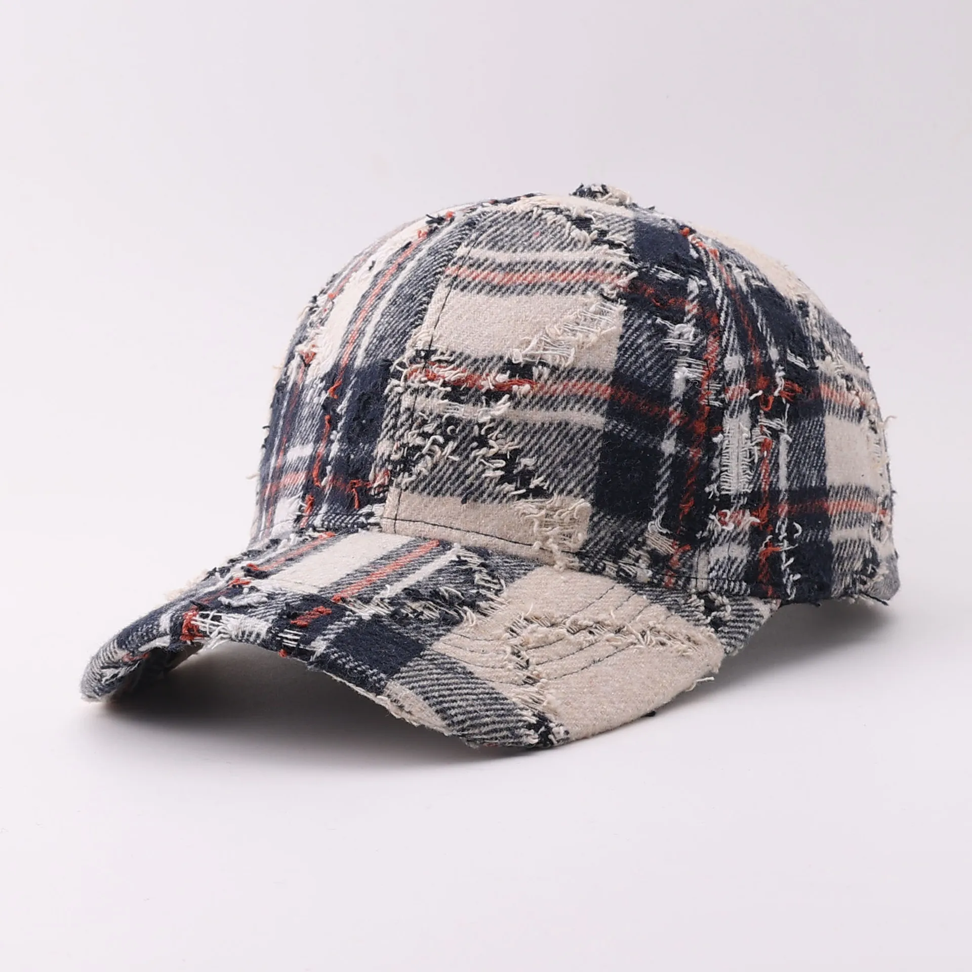 New Men Women Check Houndstooth Color Block Baseball Hats Sunshade Versatile Breathable Outdoor Snapback Caps Fashion Retro Ins
