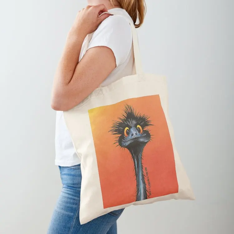 

stunned emu with sunset Tote Bag Women's tote bag Lady bags tote bag custom shopper women canvas