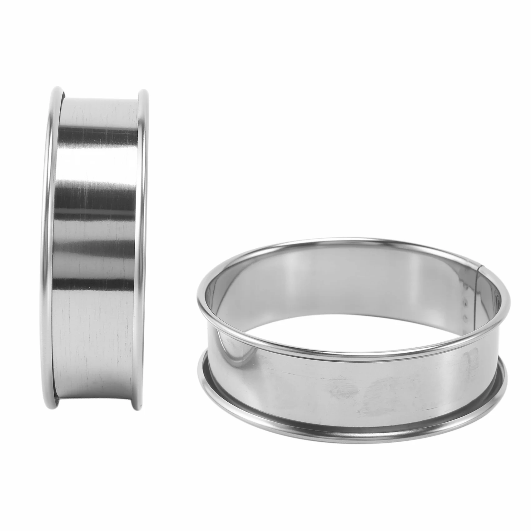 GTBL Double Rolled Tart Rings, English Muffin Rings Professional Crumpet Rings Set Of 16