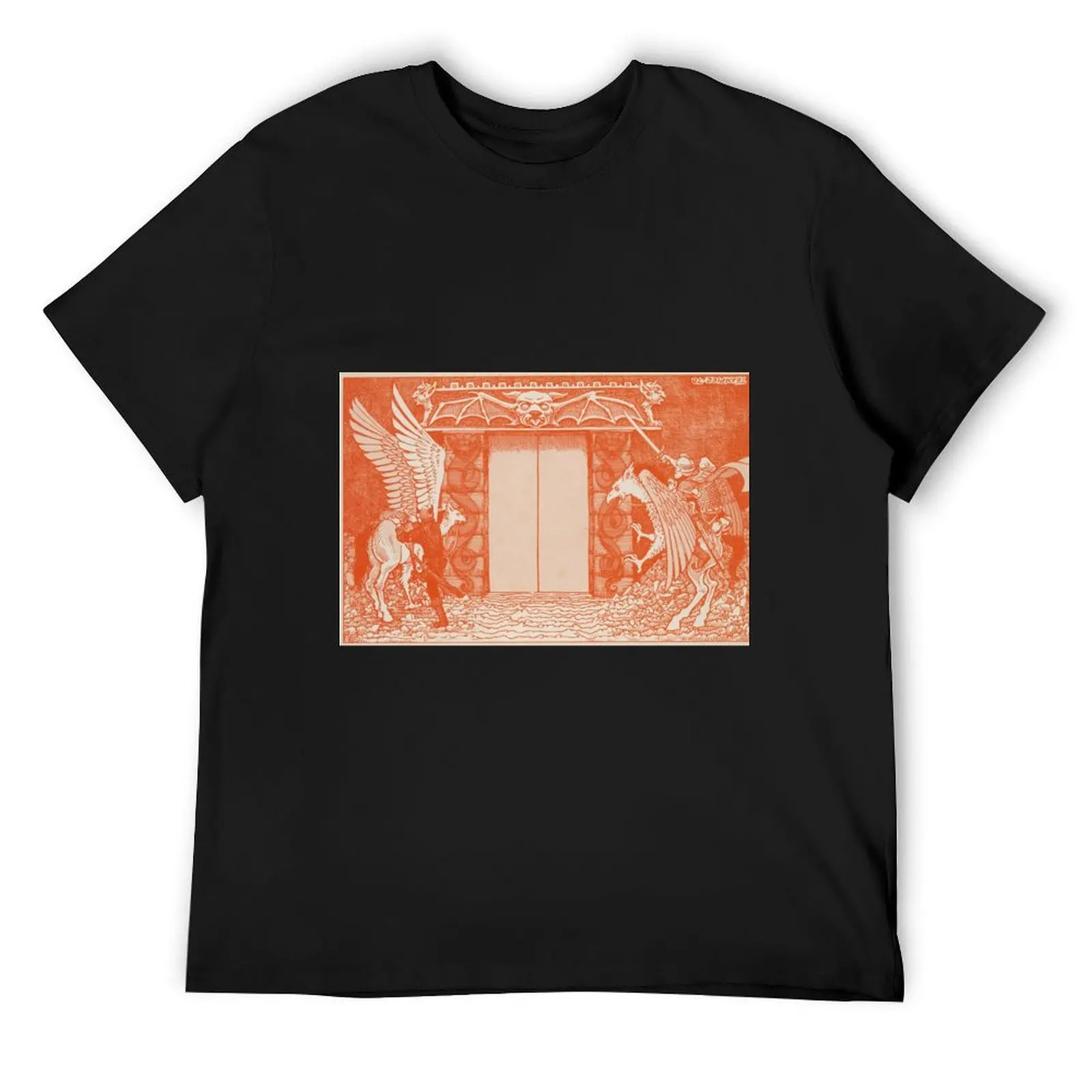 

David Trampier's Hall of the Fire Giant King T-Shirt quick drying sweat T-shirts oversize men clothing