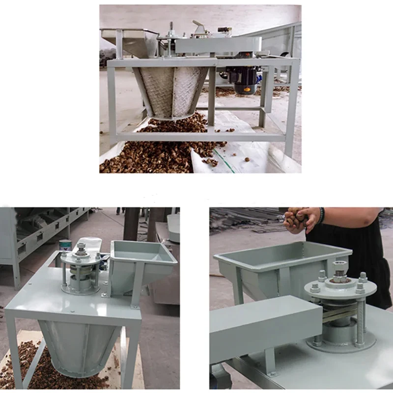 Walnut Sheller Shucker Breaker Cracker Macadamia Walnut Shell Remove Machine Automatic Walnut Shelling Breaking Machines 220V