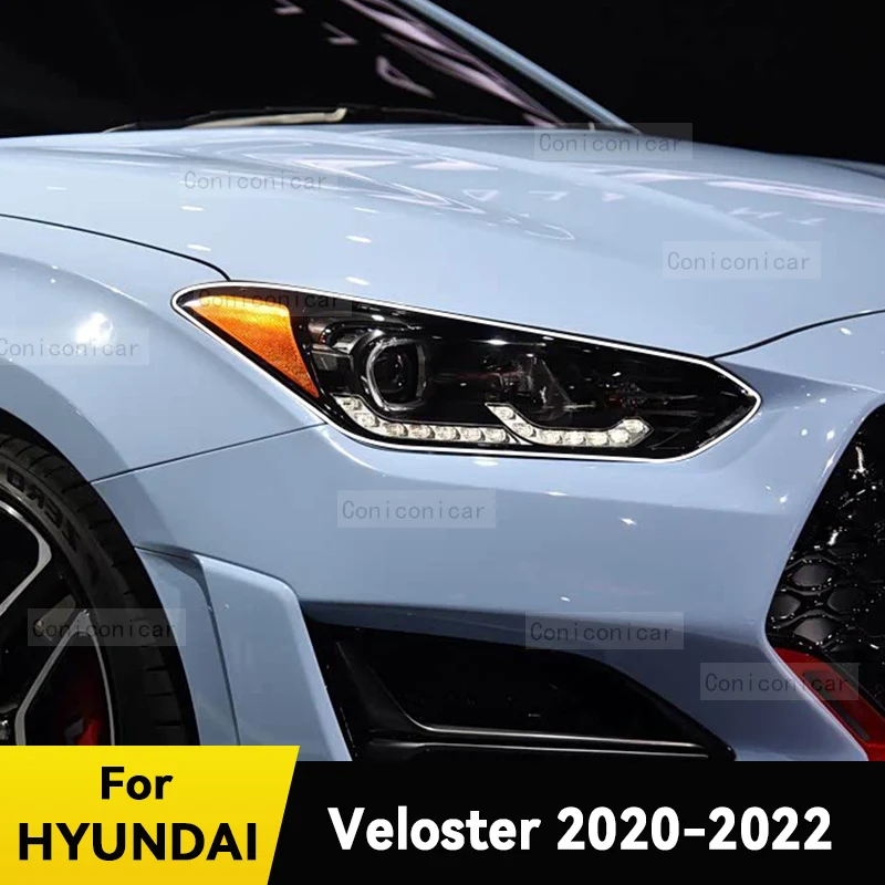 

For HYUNDAI VELOSTER 2020-2022 Car Headlight Protective Cover Film Front Light Transparent TPU Anti-scratch Headlamp