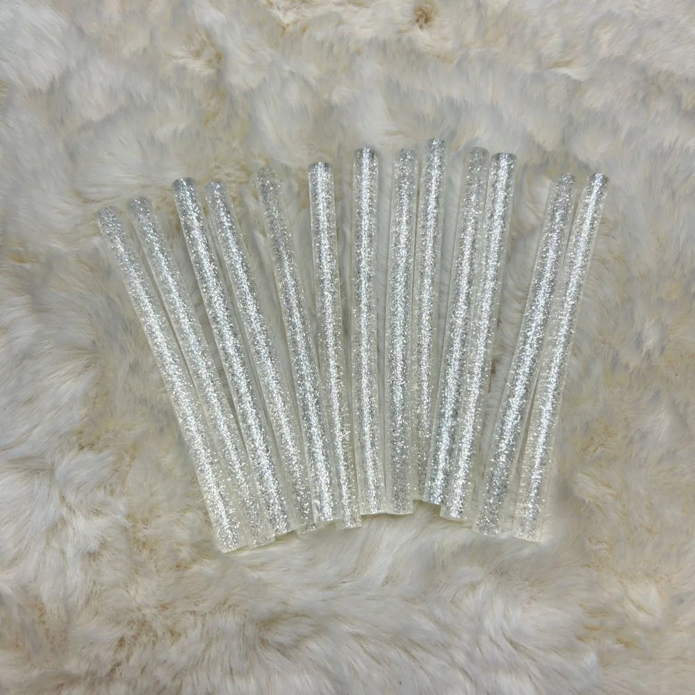 20 unids/lote Starlight blanco adhesivo termofusible elástico transparente Sparkling7mm