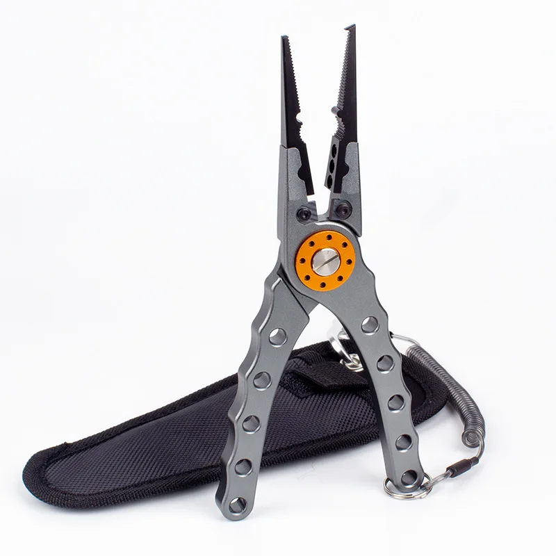 

Fishing Pliers Line Cutter Multifunctional Knot Aluminum Alloy Scissors Hook Remover 150g 20CM Fishing Equipment