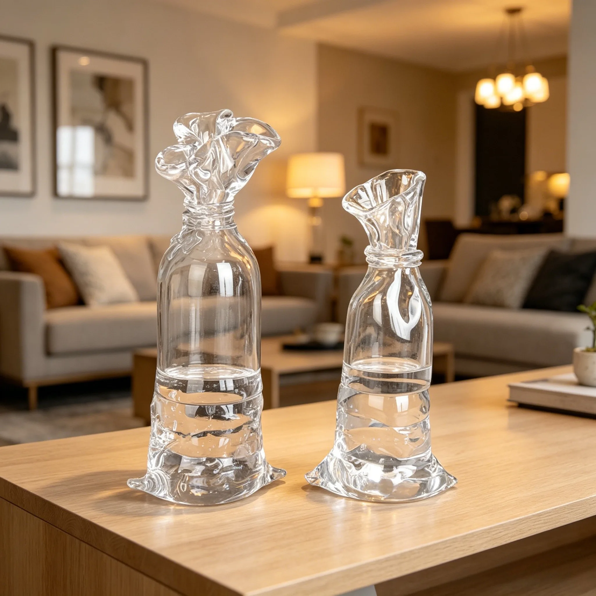 Nordic simple transparent bubble glass water bag desktop ornament living room entrance study TV cabinet home decoration