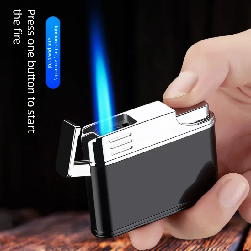 Direct charging colorful metal lighter, personalized windproof cigarette lighter, one key press ignition, inflatable