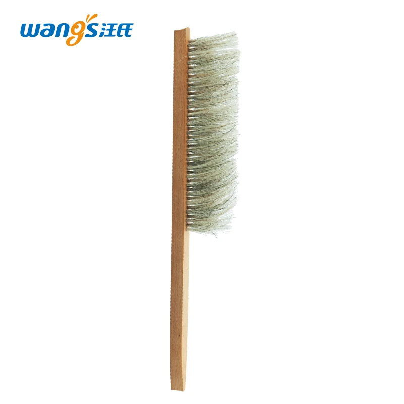 Wood Hand Honey Brush, Bee Sweep, Two Rows of Horse Tail Hair, Beekeeping Equipment, Beekeeping Tools