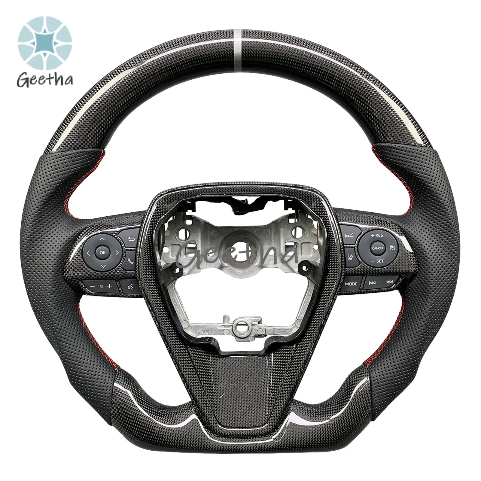

For Customized Carbon Fiber Steering Wheel For Toyota Camry Gen 8th 2018-2023 Sport TRD Style Perforated LeatherBumper body kit