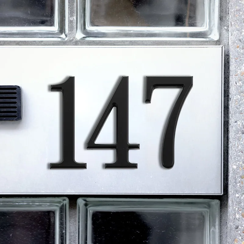 Beveled Acrylic Baked Paint Doorplate Email Number Hotel Room Number Plate Customized signboards