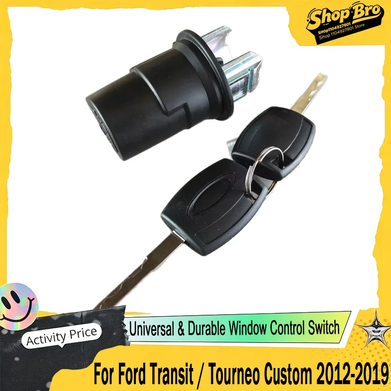 For Ford Transit / Tourneo Custom 2012-2019, Engine Hood Lock Set w/ 2 Keys OEM 1907042 / 1926225, Direct Fit.