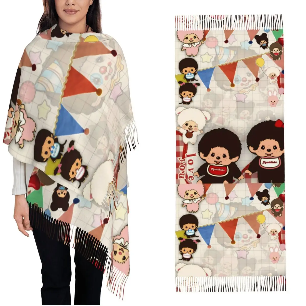 Womens Tassel Scarf… - image