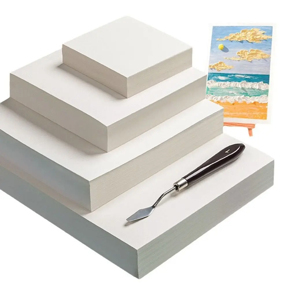 50Sheets/Set 200g Thickened Oil Pastel Special Paper Blank Multi-size Oil Painting Paper Square Drawing Paper