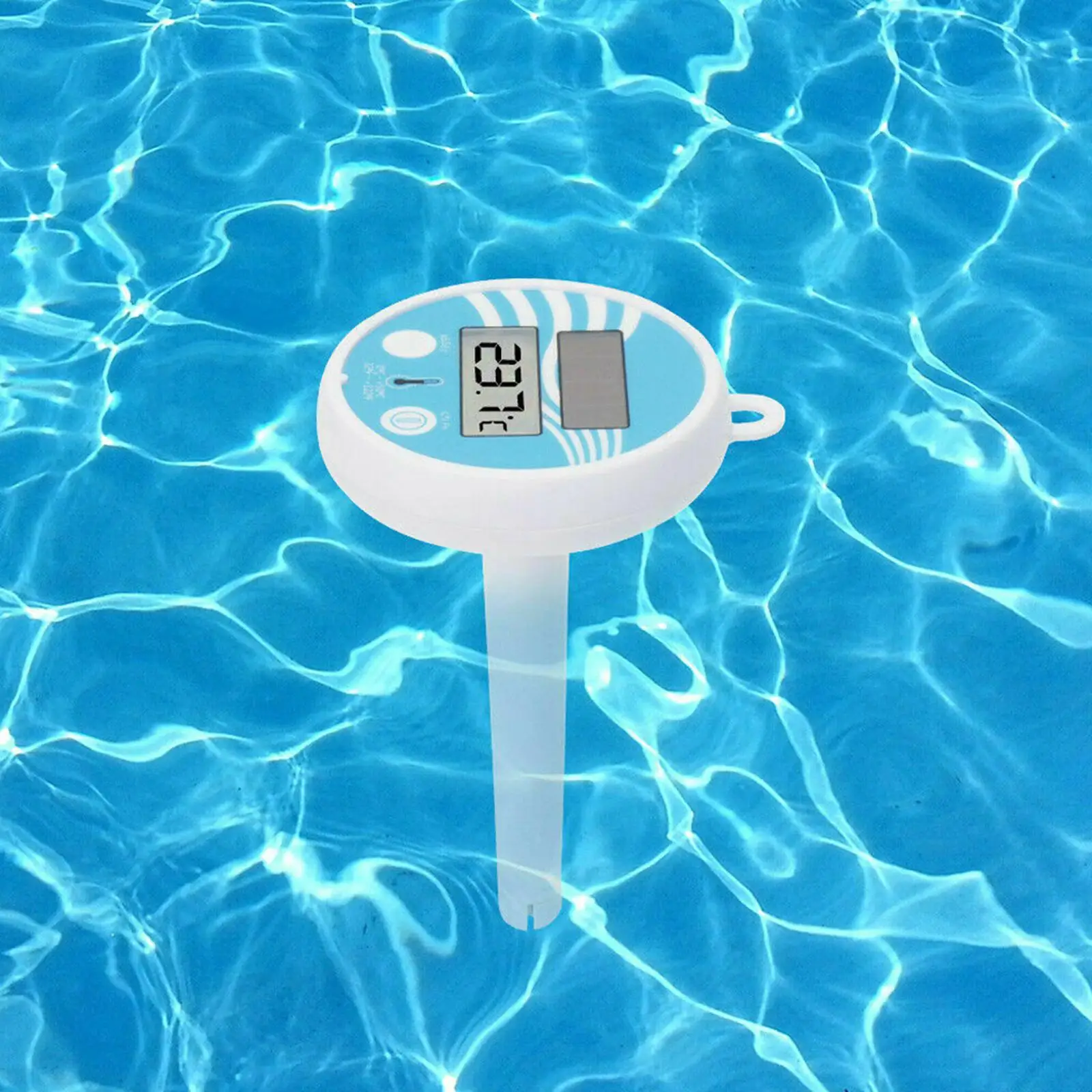 Solar Powered Floating Swimming Pool Thermometer LCD for Bath Water Spa Pond