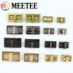 2pc Meetee Metal Twist Turn Lock Snap Clasps Purse for Bag Part Accessories DIY Handmade Closure Hasp Hardware Buckle with Screw