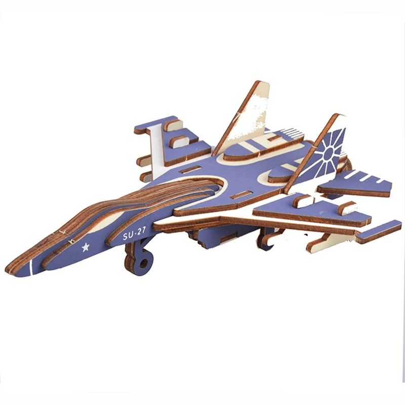 Puzzle 3D en Bois Modèle d'Avion, Analyste d'Artisanat Créatif, Jeux de Puzzle, Jouets, Cadeau pour Enfants et Adultes, P86