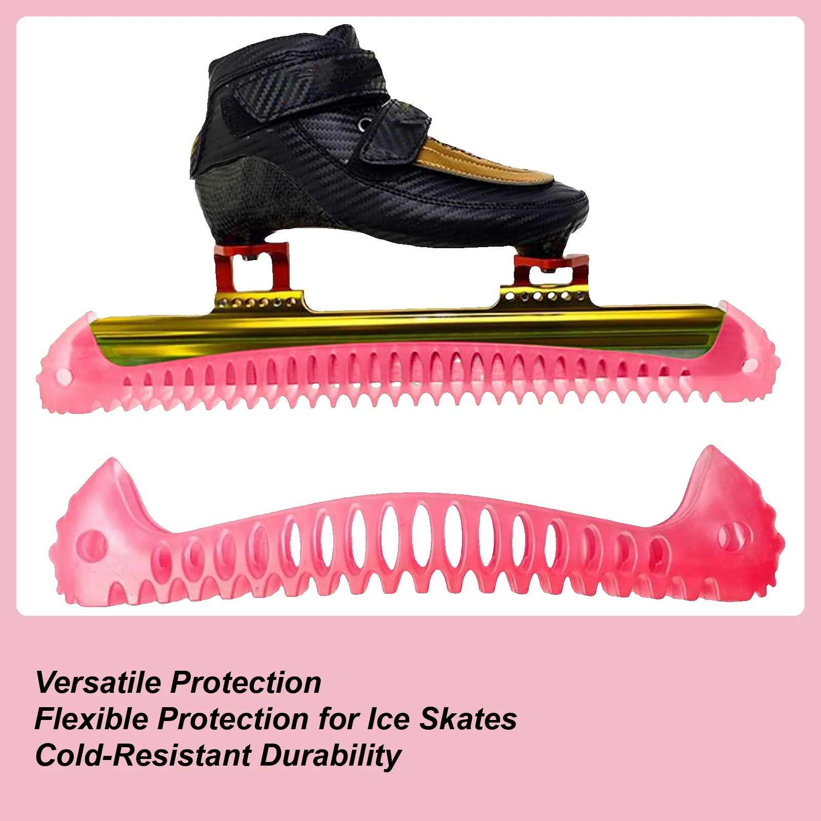 

Hockey Skate Guards Elastic Pair Set Strong Build with Lightweight Protection Handy Aid for Winter Training Sport Accessory