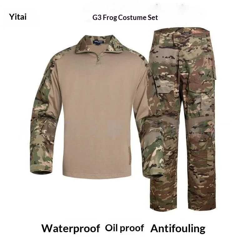 

Тактический комплект для тренировок на открытом воздухе G3: боевая форма в стиле «лягушка», водонепроницаемая, эластичная, дышащая, камуфляжная