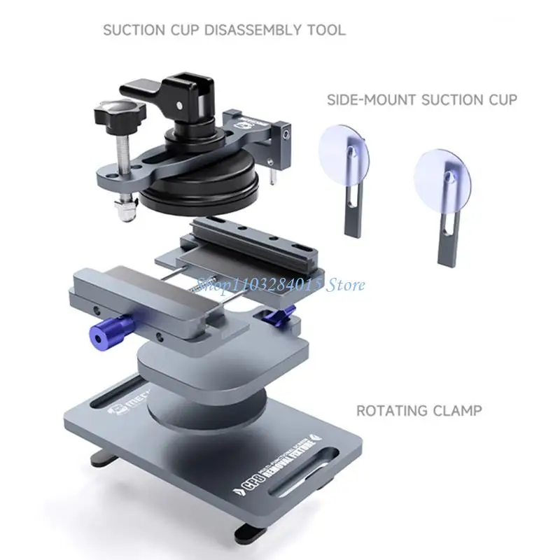 R6FF Multiple Angles Rotating Smartphone Repair Clamp Aluminum for LCD Screen Removal