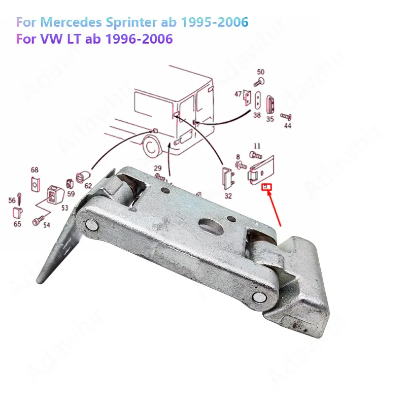 

Задняя дверь для Mercedes Sprinter VW LT 9017400837-1996