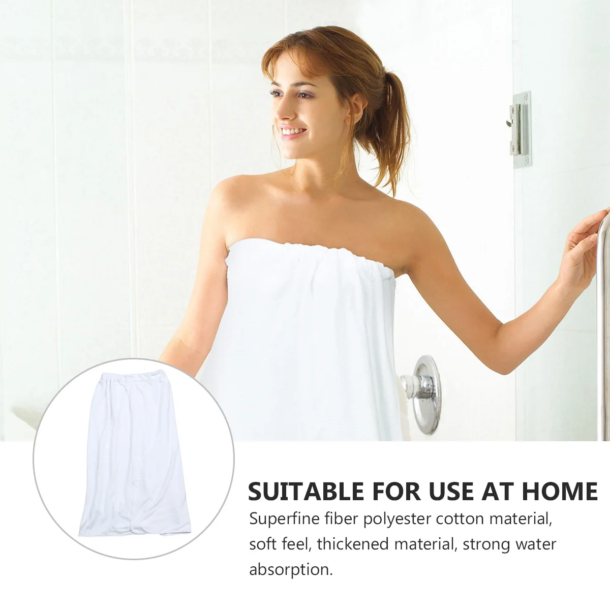 

1Pcs Adjustable Bath Robe Dress Towel High Absorption Machine Washable for College Gym Spa Holiday Bath Towel Bathrobe