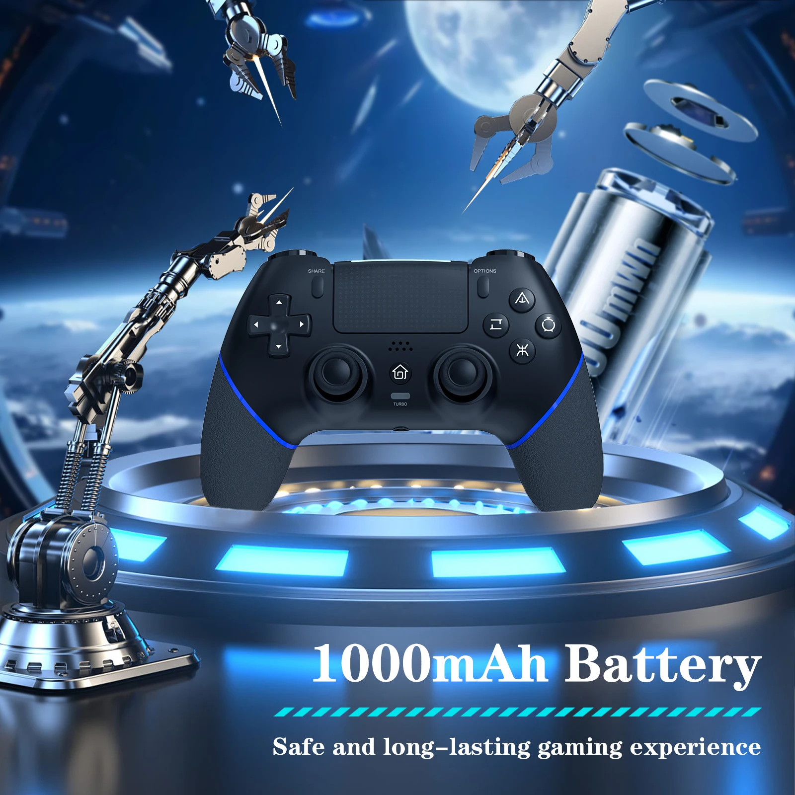 For PS4 Gamepad Wireless Gaming Controller Hall Effect Joystick Turbo Function for PS4 Slim Pro Bluetooth Joypad Accessories