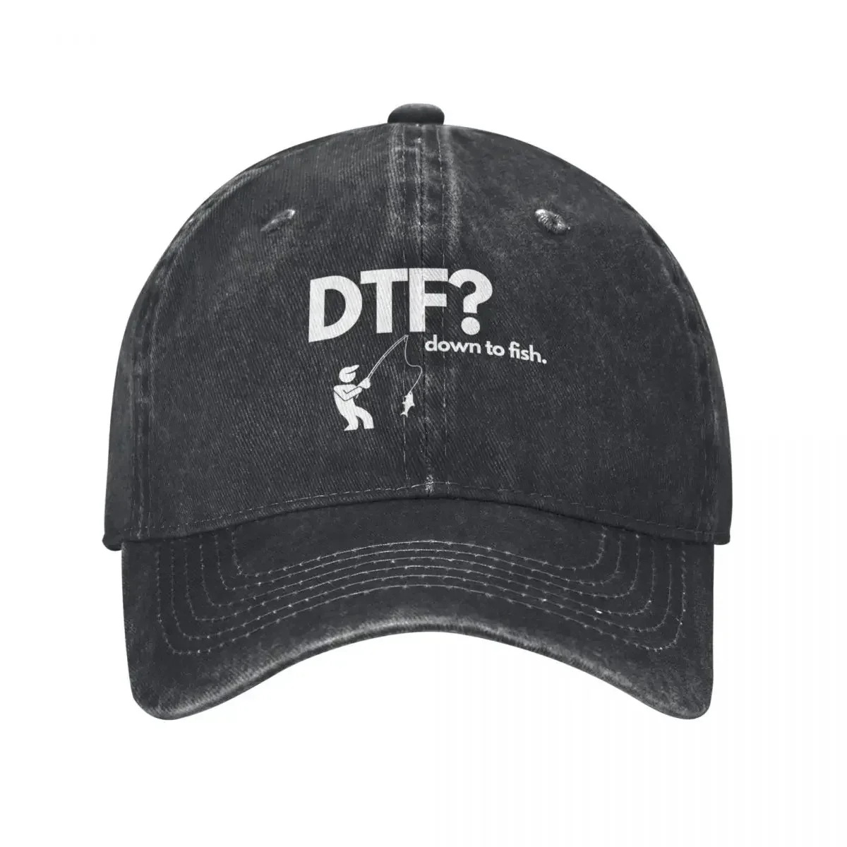 DTF? Down to fish. Baseball Cap Military Tactical Cap beach hat Women's Hats 2025 Men's