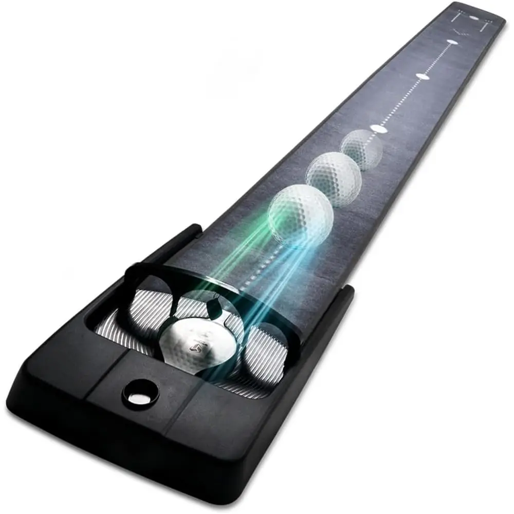 

Бесшумный электрический коврик для гольфа с автоматическим возвратом мяча, тихий, для использования в помещении, 580v3 Green, для дома и офиса