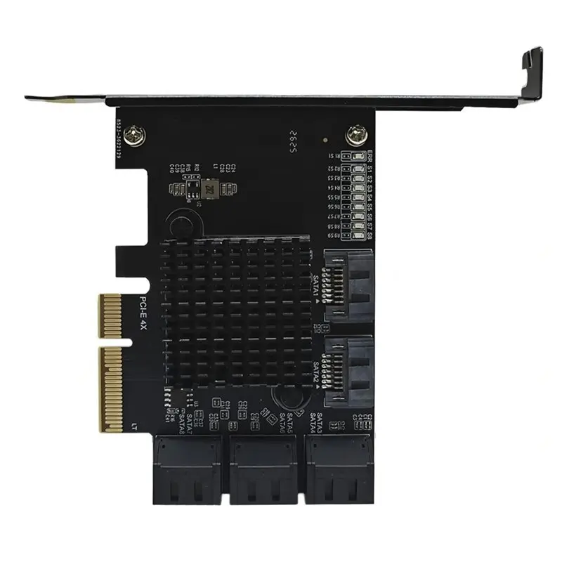 SATA 3.0 8 Port Expansion Card Pcie Interface PCI-E 4X To SATA3 6Gbps Controller Adapter For HDD SSD NAS Mining