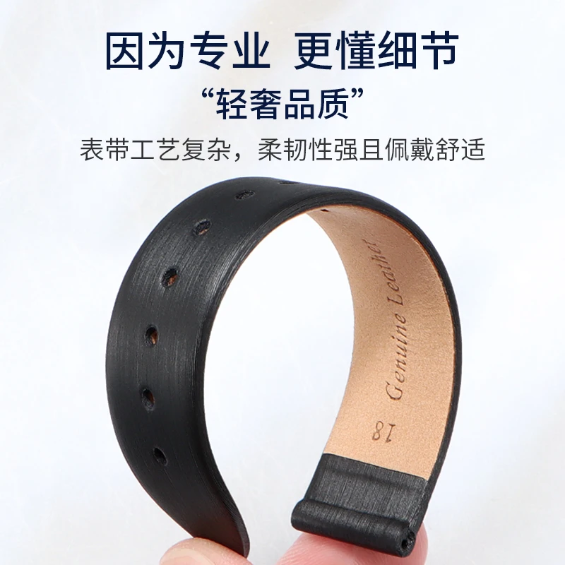 حزام بديل من الجلد الطبيعي كريستالي من ميدو بارونسيلي للنساء - سوار ساعة من الحرير الأزرق (متوافق مع M035.207)