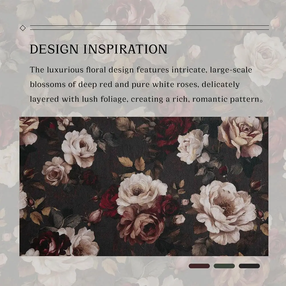 96 Floral Vintage Thermal Insulated Curtains, 50x96, 2-Panel Set for Home Privacy & Style