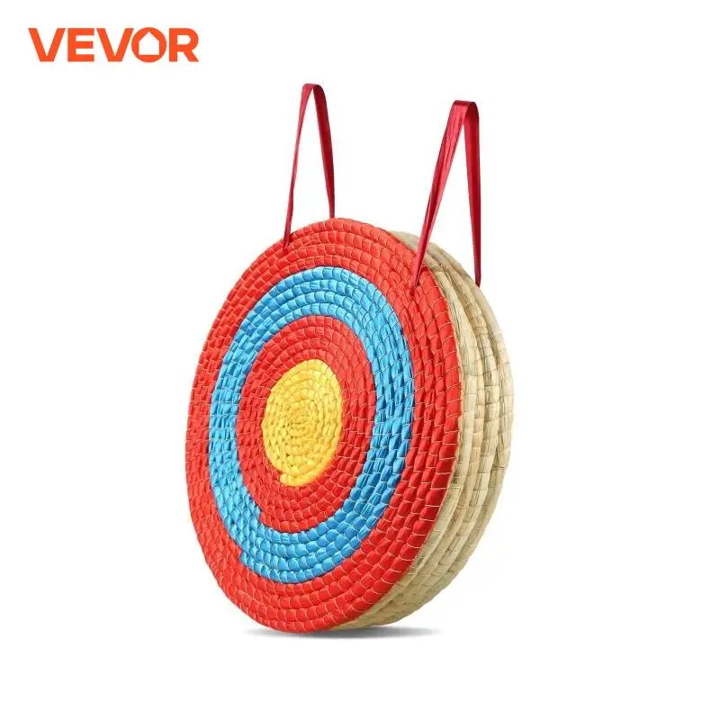 VEVOR  20in Traditional Solid Straw Round Archery Target Shooting Bow Coloured Rope Target 3/5 Layer for Shooting Practice