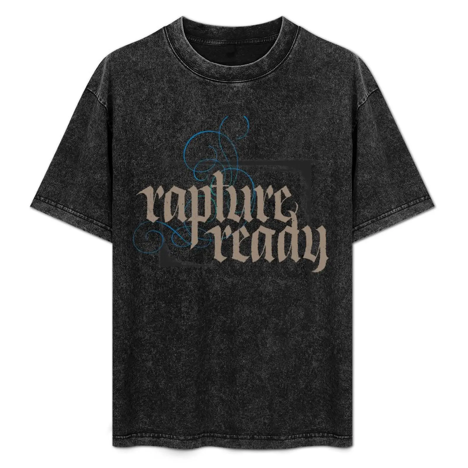 Rapture Ready - Calligraphie chrétienne religieuse moderne et élégante - lettrage manuel - pour t-shirt blanc