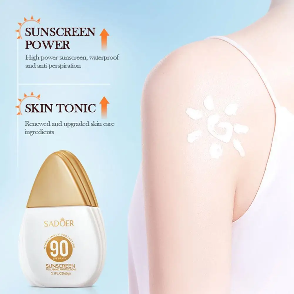 

Spf 90+ Sunscreen for Face Body Sun Block Creams Solar Blocker Refreshing Non Greasy UV Resistant Facial Sunscreen G4G7