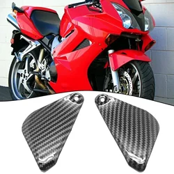 Carbon Fiber Black Front Dash Side Triangle Cover Fairing Enhance Your For Honda VFR 800 2002 2012's Appearance