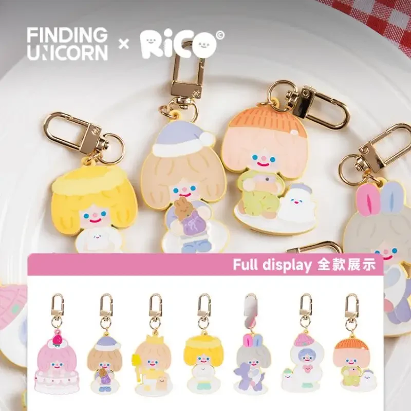 Finding Unicorn RiCO Happy Home Party Series The Corkscrew Badge Blind Box Toys Guess Bag Mystery Box Mistery Caixa Action Figur